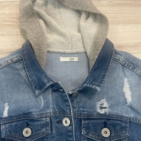 Lot18 hooded jean jacket-12 - Picture 4 of 11
